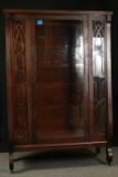 1920's Mahogany Glass Front China Cabinet