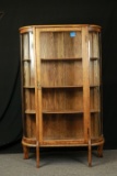 Oak Bow Front China Cabinet