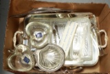 Box Of Assorted Silver Plate