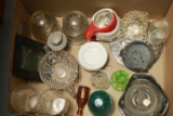 Box Of Assorted Smalls & 3 Insulators