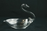 Glass Swan Bowl