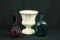 2 Glass Bottles & Haeger Vase