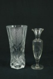 2 Glass Vases