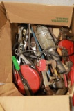 Box Of Wrenches, Pliers, & Shop Light