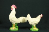 Porcelain Chicken & Rooster