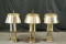 3 Lamps With Metal Shades