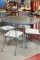 Glass Top Patio Table & 4 Chairs