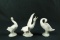 3 Lladro Geese Figurines