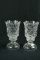 Pair Of Crystal Glass Candle Holders