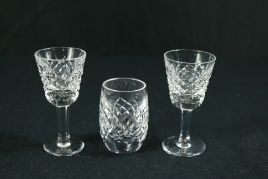 2 Waterford Stems & Waterford Toothpick Holder