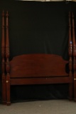 Henkel Harris Mahogany Rice Carved Poster Bed With Canopy