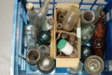 Crate Of Old Glass Bottles