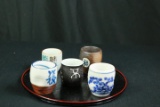 Tray With Sakae Cups