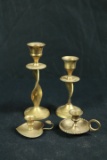 4 Brass Candle Holders