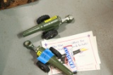 2 Vintage Artillery Toy Cannons