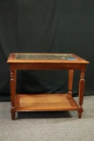 Glass Top End Table