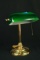 Brass Desk Lamp With Glass Shade