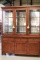 Oak China Cabinet With Leaded Glass