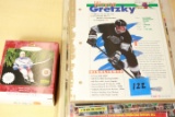 Assorted Hockey Memorabilia & Gretzky Hallmark Figurine In Box
