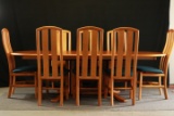 Mid Century Modern Table & 8 Chairs