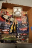 2 Boxes Of Nascar Diecast Model Cars & Action Figures