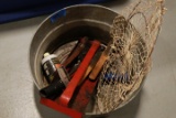 Crab Net, Tools, & Galvanized Bucket