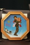 4 Bradford Exchange Hand Painted Norman Rockwell Plates