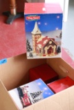 Box Of Christmas Villages & Figurines