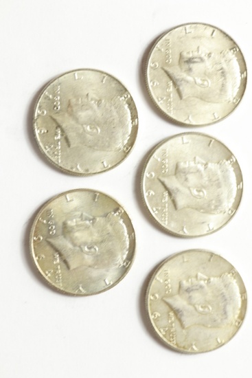 5 1964 Kennedy Halves