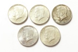 5 1964 Kennedy Halves