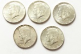 5 1964 Kennedy Halves