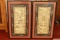 2 Oriental Silk Screens & Framed Print