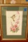 Signed Floral Print With Hummingbird