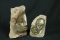 2 Stone Carved Figurines