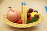 Ceramic Fruit Basket With Fruit