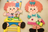 2 1972 Raggedy Ann Wall Hangings