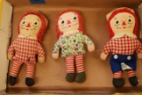 3 Original Raggedy Ann Dolls