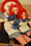 4 Raggedy Ann Dolls