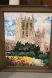 Oil On Canvas Of Cathedral