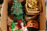 Box Of Christmas/Halloween Decorations