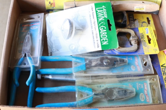 Box Of New Pliers And Vise Grips