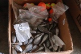 Box Of Lead Sinkers & Plastic Corks