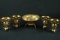 4 Brass Candle Stands & Flower Holder