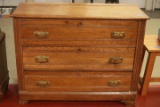 Oak 3 Drawer Dresser