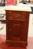 Victorian Walnut Marble Top Commode