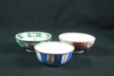 1 Gold Imari Hand Painted Bowl & 2 Asian Bowls