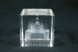 Taj Mahal Etched Glass Paper Weight