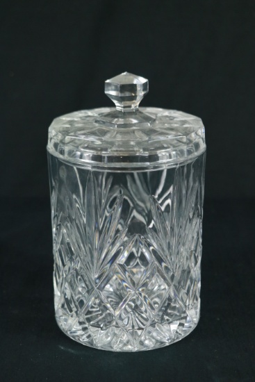 Pressed Glass Covered Jar