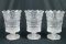 3 Pressed Glass Vases