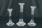 3 Glass Candle Sticks